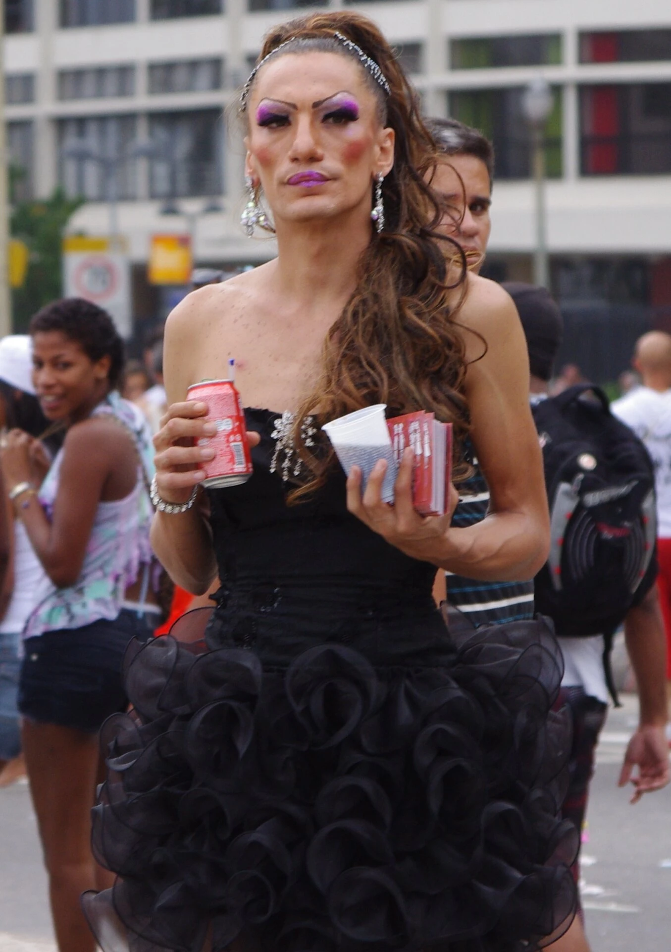 Black and pink lady
