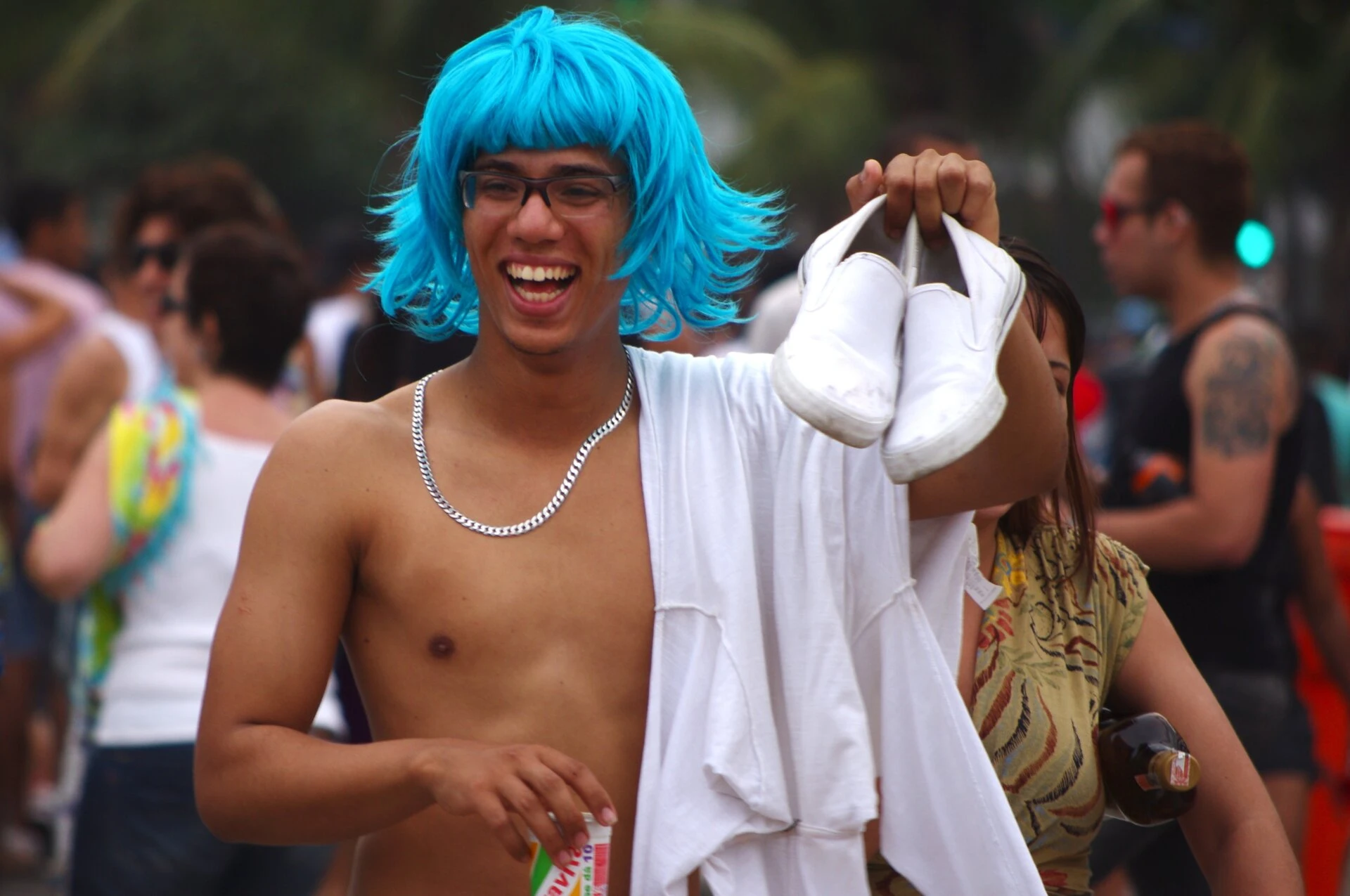 Blue hair boy