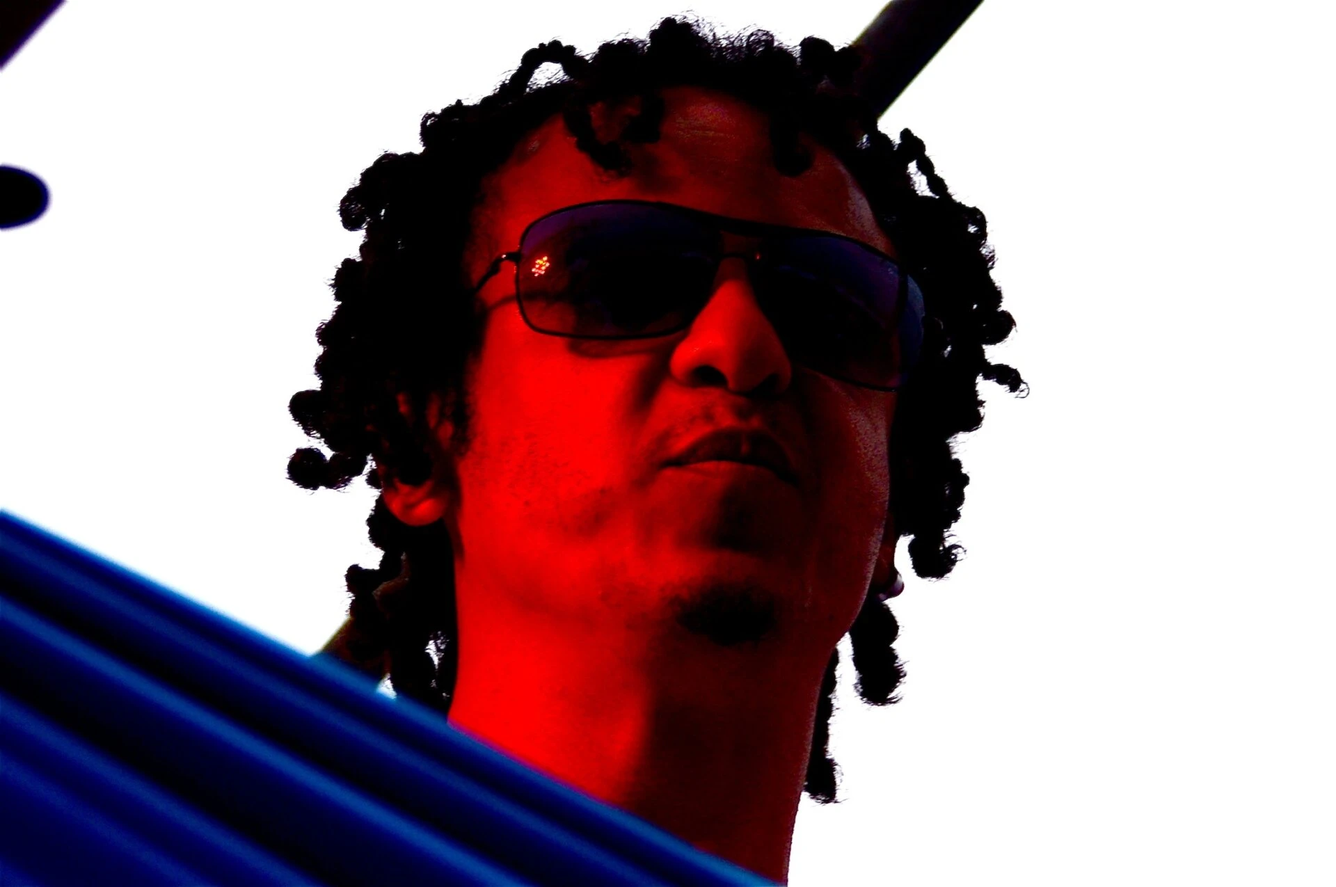 Black, blue and red